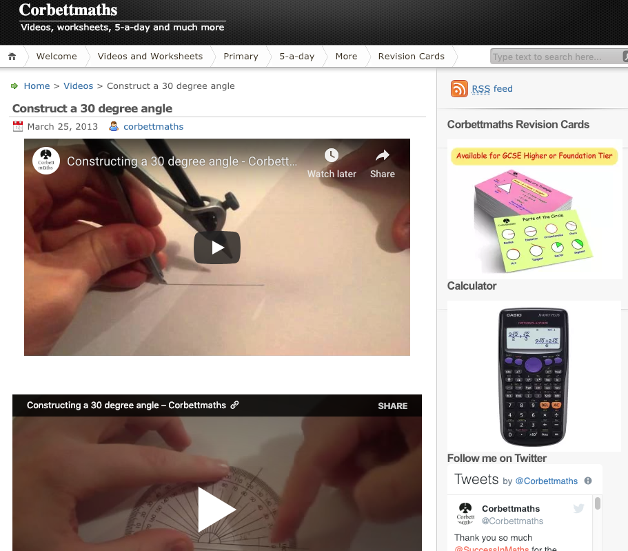 Construct a 30 Degree Angle Instructional Video