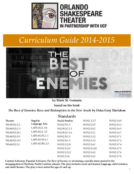 The Best of Enemies Activity