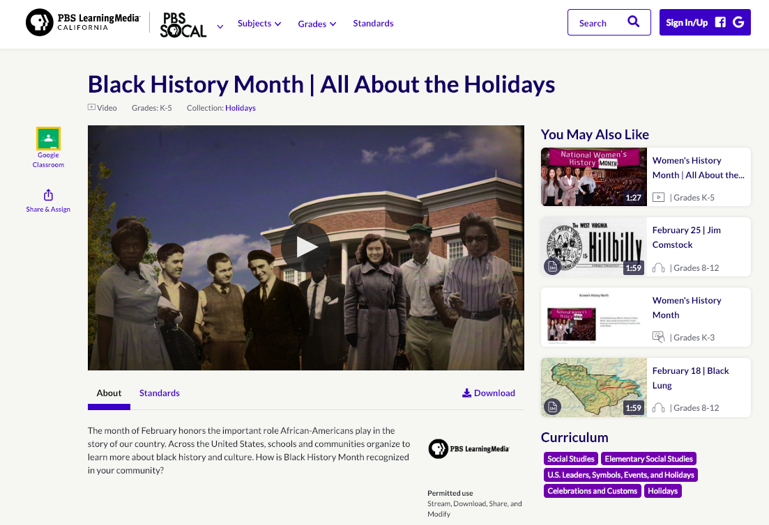 Black History Month | All About the Holidays Instructional Video