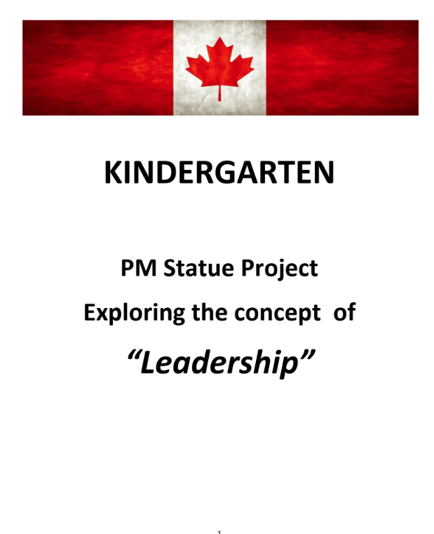 Kindergarten: Exploring the Concept of “Leadership” Activity