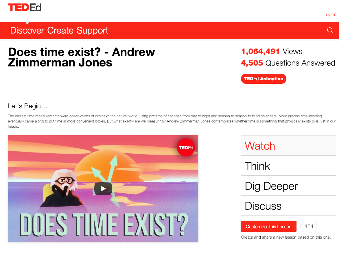 Does Time Exist? Instructional Video