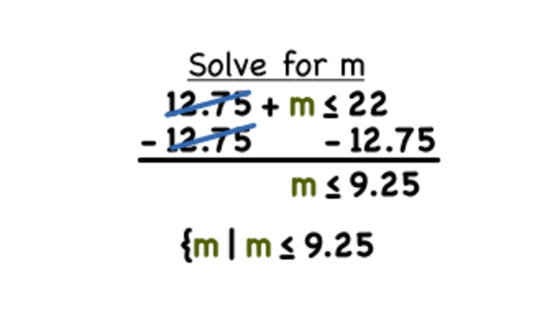 How Do You Solve an Inequality Using Subtraction? Instructional Video