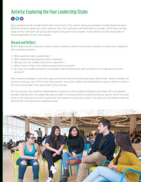 Activity: Exploring the Four Leadership Styles Activity