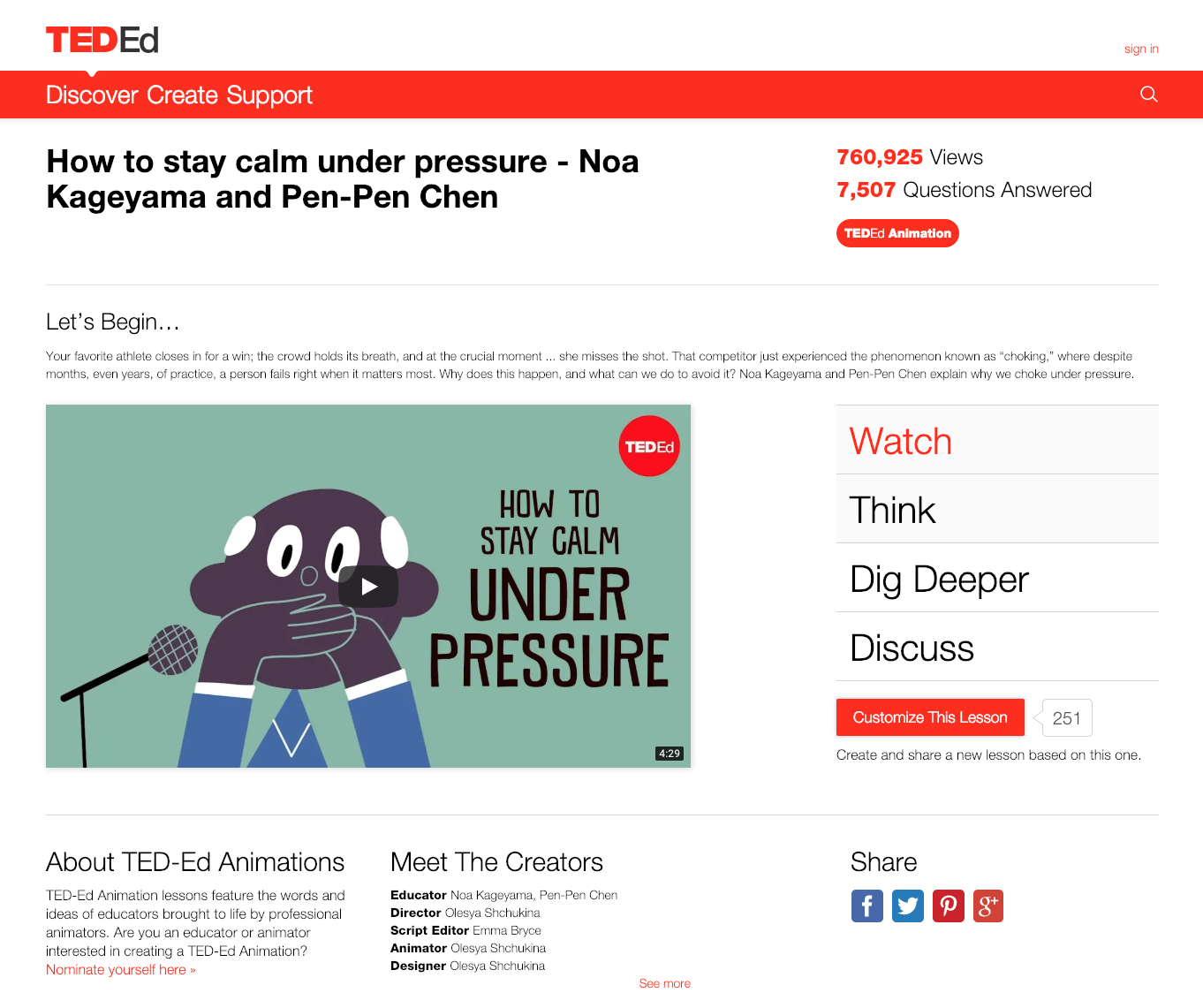 How to Stay Calm under Pressure Instructional Video