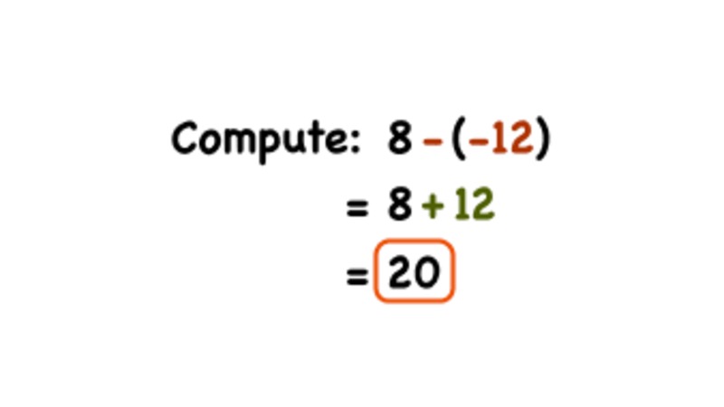 How Do You Subtract a Negative Number from a Positive Number? Instructional Video
