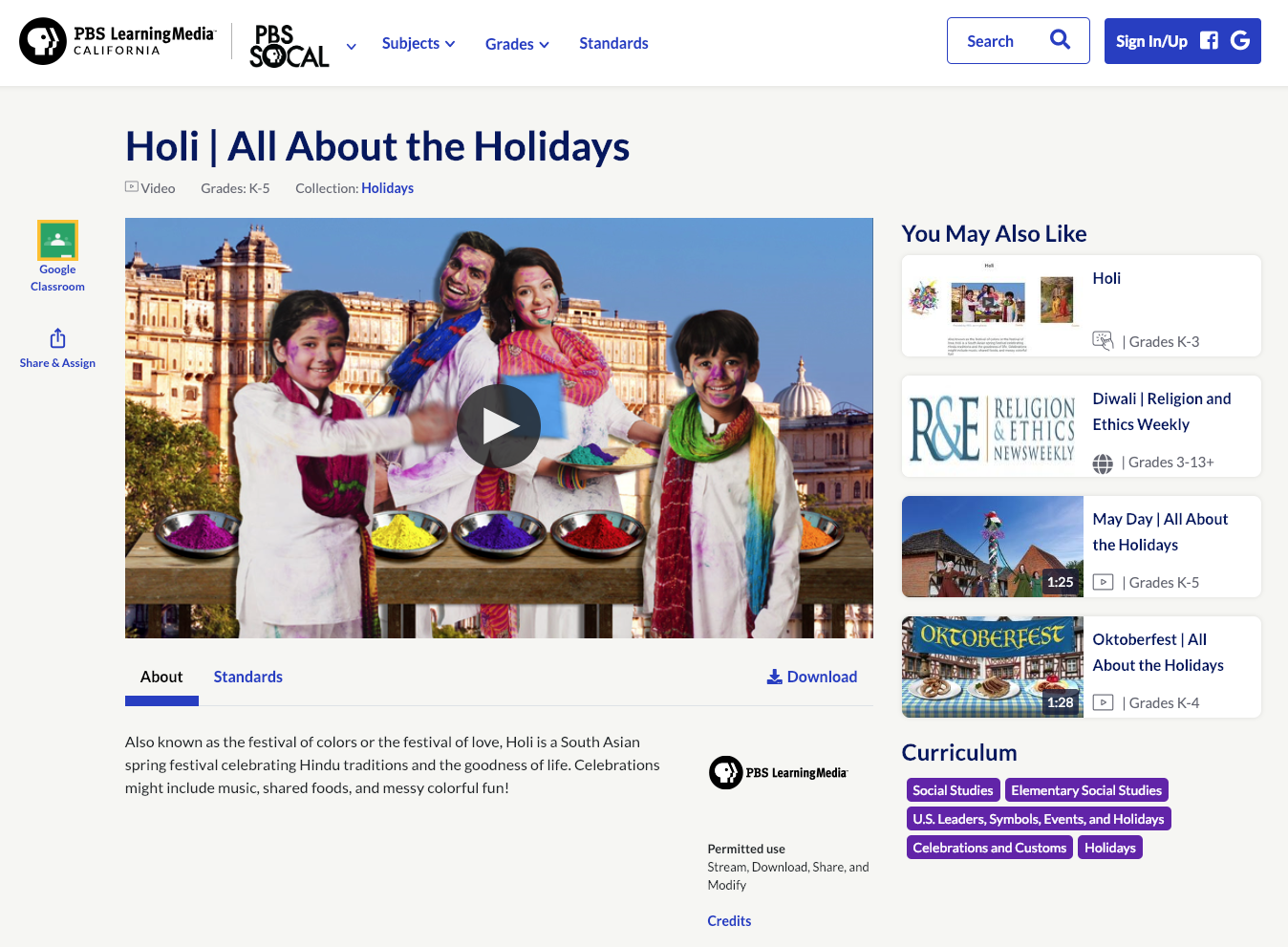 Holi | All About the Holidays Instructional Video