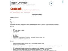 Making Paper #1 Lesson Plan