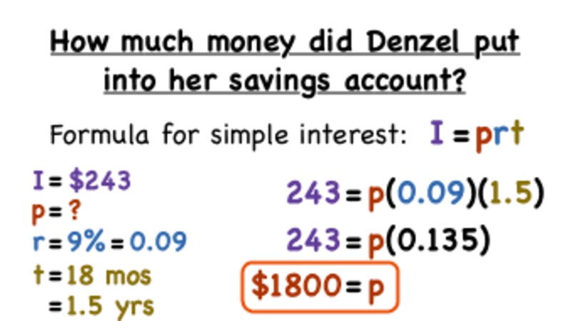 How Do You Use the Formula for Simple Interest? Instructional Video