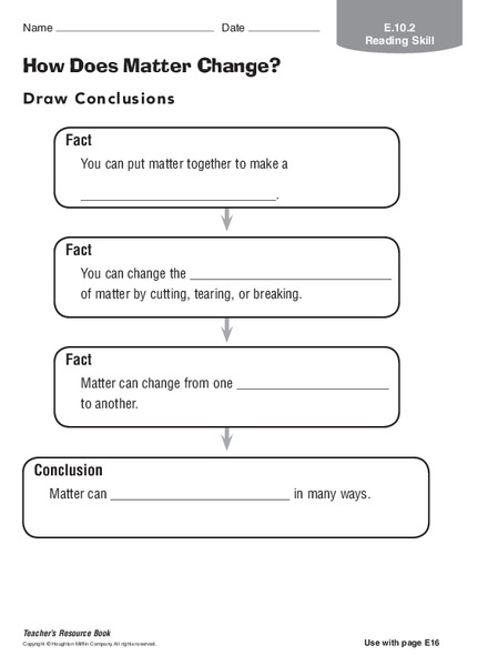How Does Matter Change? Organizer