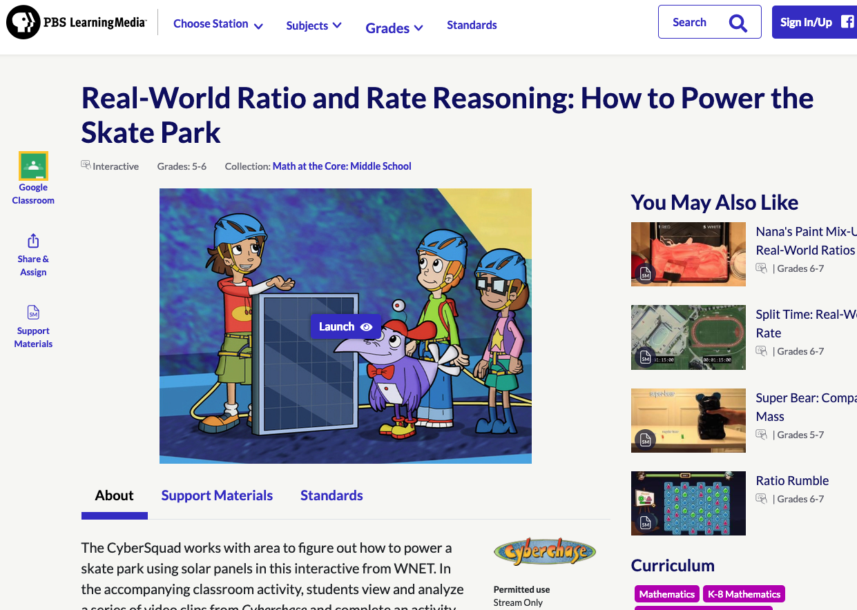 Real-World Ratio and Rate Reasoning: How to Power the Skate Park Interactive