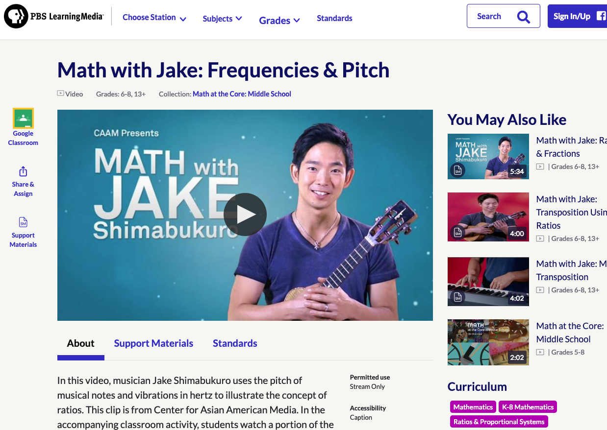 Math with Jake: Frequencies and Pitch Instructional Video