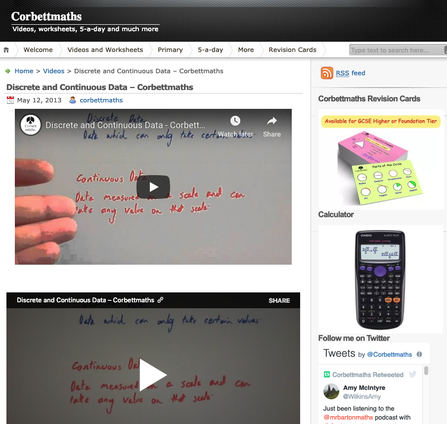 Discrete and Continuous Data Instructional Video