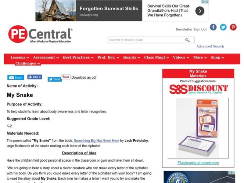 My Snake Lesson Plan