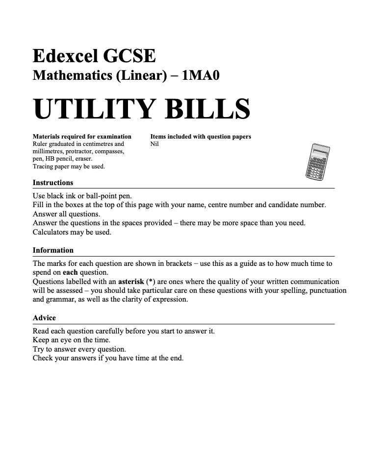 Utility Bills Assessment
