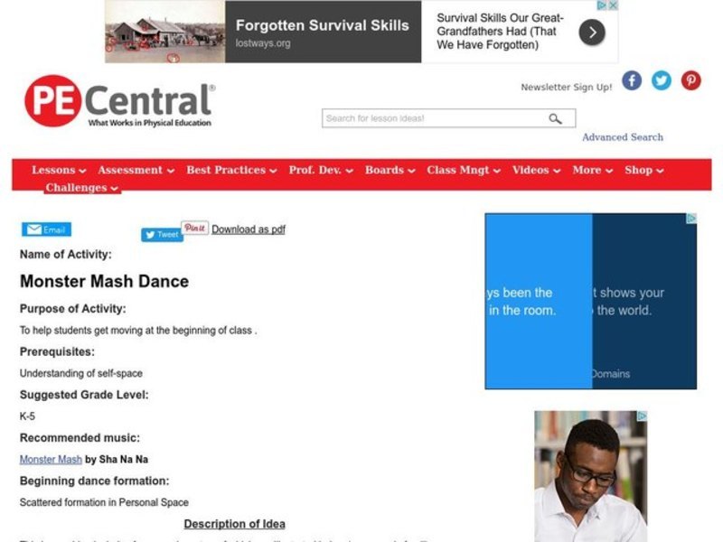 Monster Mash Dance Lesson Plan