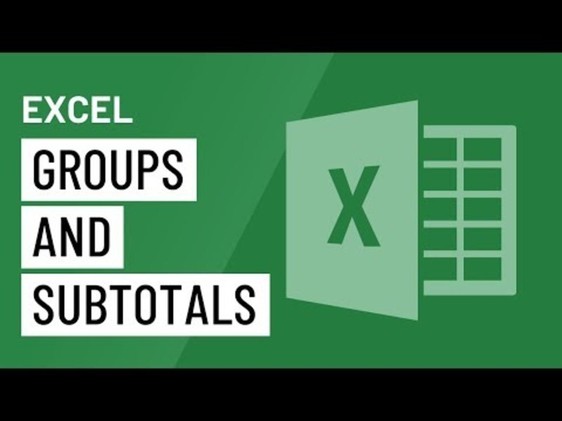 Excel 2016: Groups and Subtotals Instructional Video