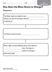 How Does the Moon Seem to Change? Organizer