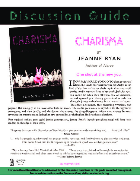 An Educator’s Guide to Chraisma by Jeanne Ryan Lesson Plan