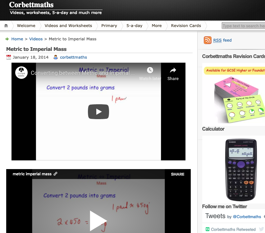 Metric to Imperial Mass Instructional Video