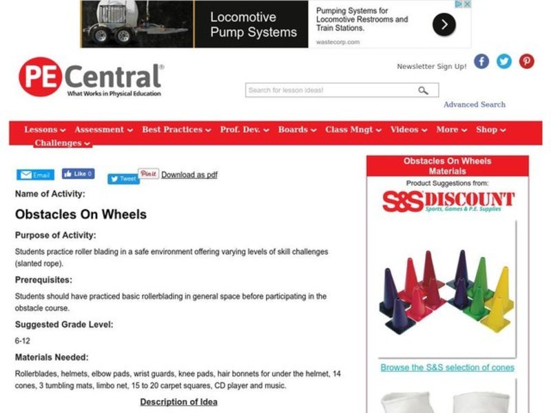 Obstacles On Wheels Lesson Plan