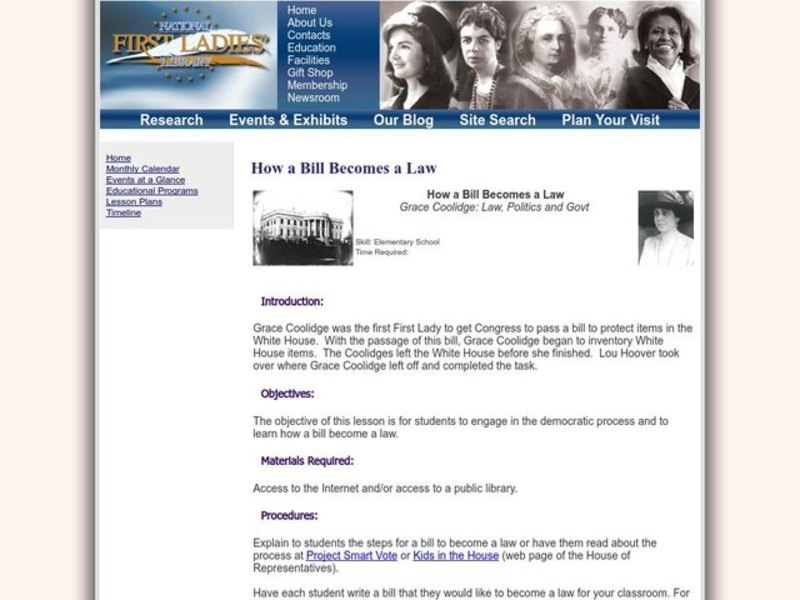 How a Bill Becomes a Law Lesson Plan