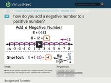 How Do You Add a Negative Number to a Positive Number? Instructional Video