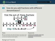 How Do You Add Fractions with Different Denominators? Instructional Video