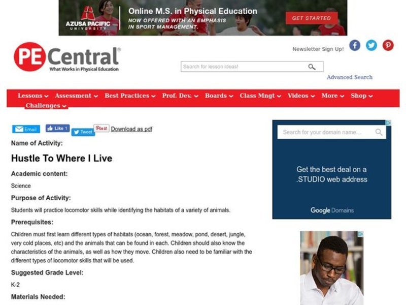 Hustle To Where I Live Lesson Plan