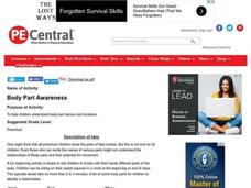 Body Part Awareness Lesson Plan