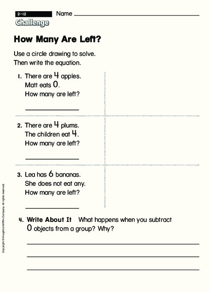 How Many Are Left? Worksheet