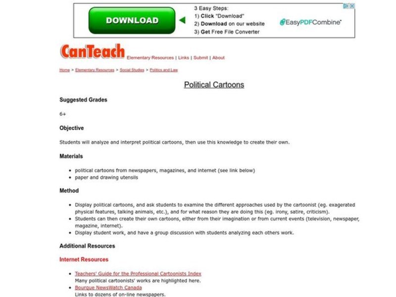 Political Cartoons Lesson Plan