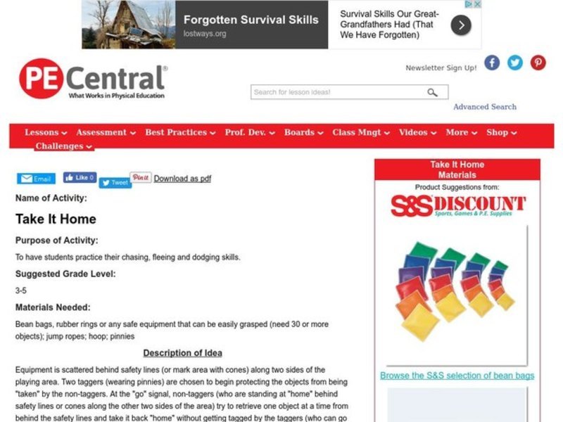 Take It Home Lesson Plan