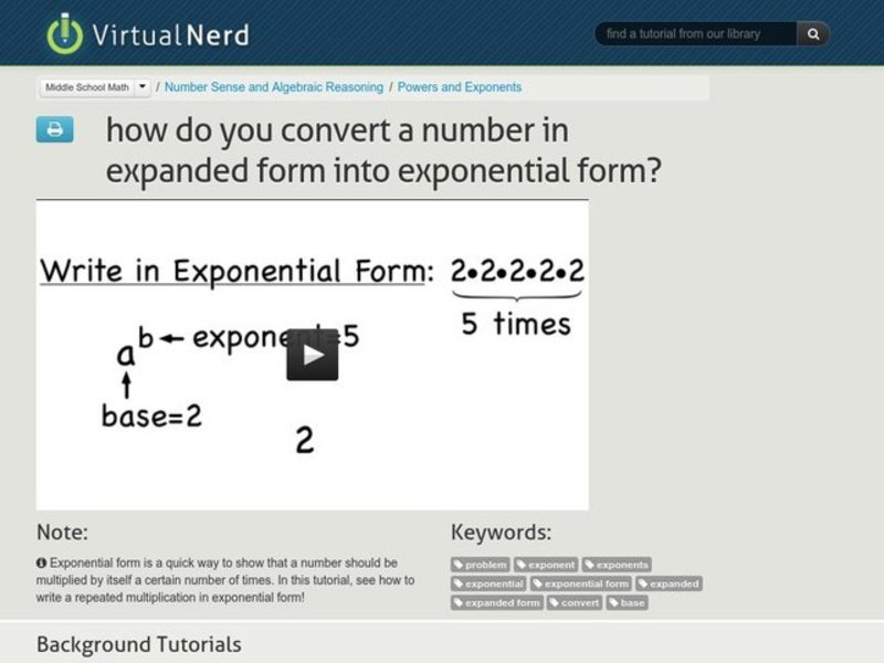 How Do You Convert a Number in Expanded Form into Exponential Form? Instructional Video