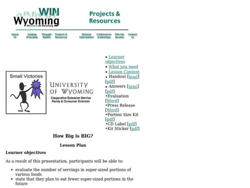 How Big is Big? Lesson Plan