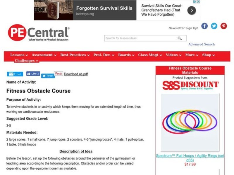 Fitness Obstacle Course Lesson Plan