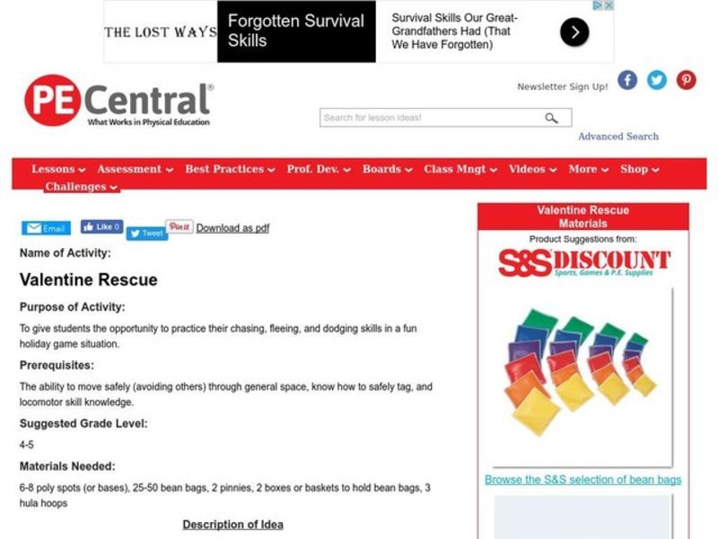 Valentine Rescue Lesson Plan