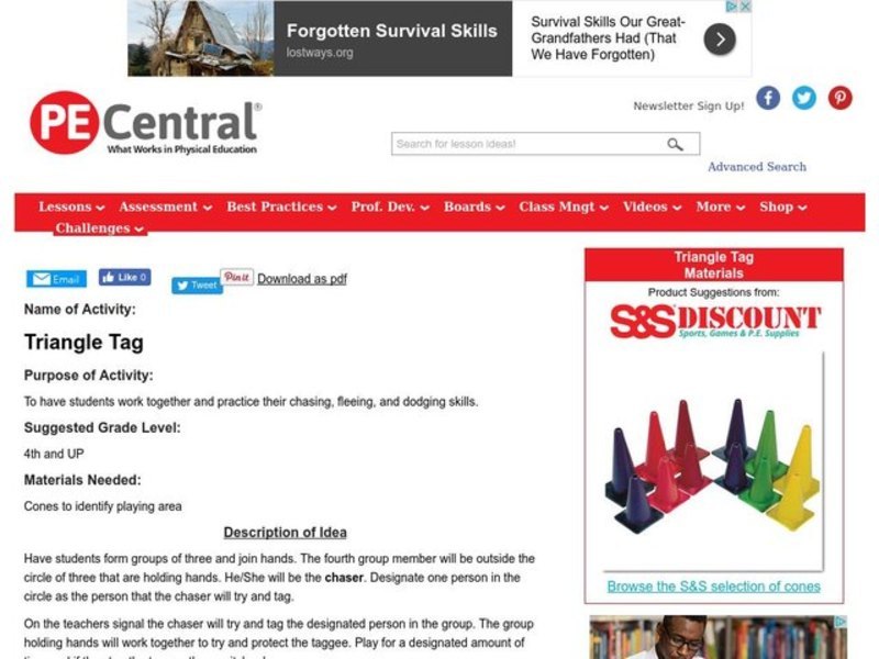 Triangle Tag Lesson Plan