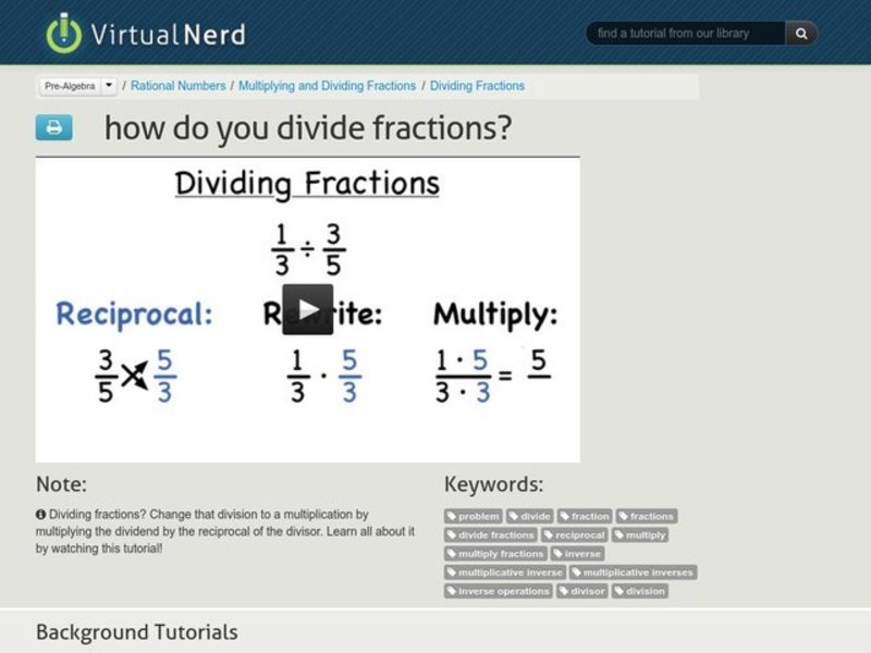 How Do You Divide Fractions? Instructional Video
