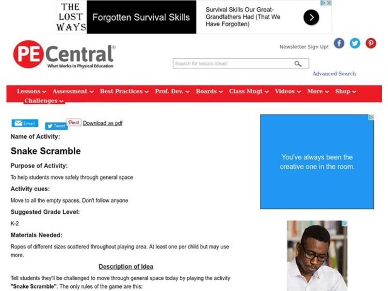 Snake Scramble Lesson Plan