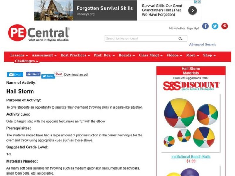 Hail Storm Lesson Plan