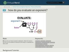 How Do You Evaluate an Exponent? Instructional Video