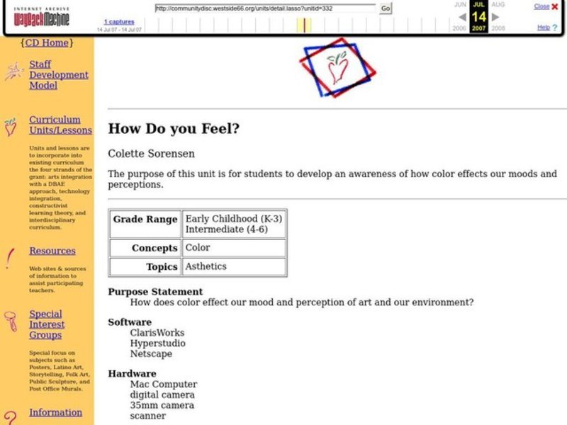 How Do you Feel? Lesson Plan