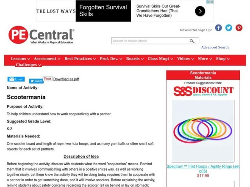 Scootermania Lesson Plan
