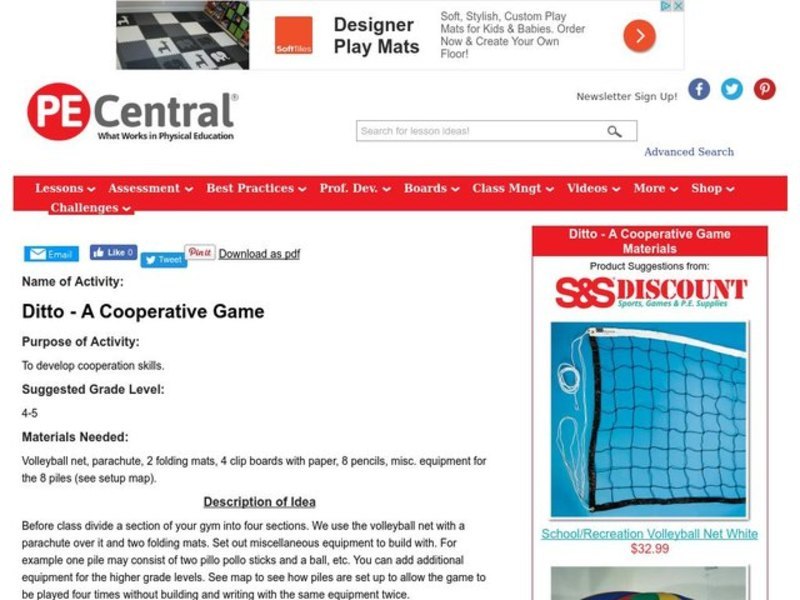 Ditto - A Cooperative Game Lesson Plan