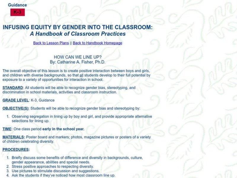 HOW CAN WE LINE UP? Lesson Plan