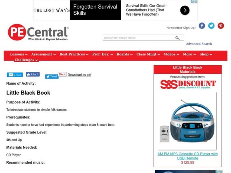 Little Black Book Lesson Plan