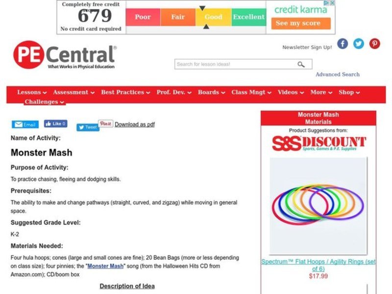 Monster Mash Lesson Plan