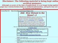 How Distant is the Moon?--2 Lesson Plan
