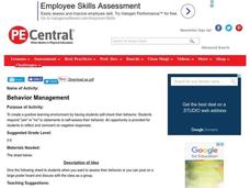 Behavior Management Lesson Plan