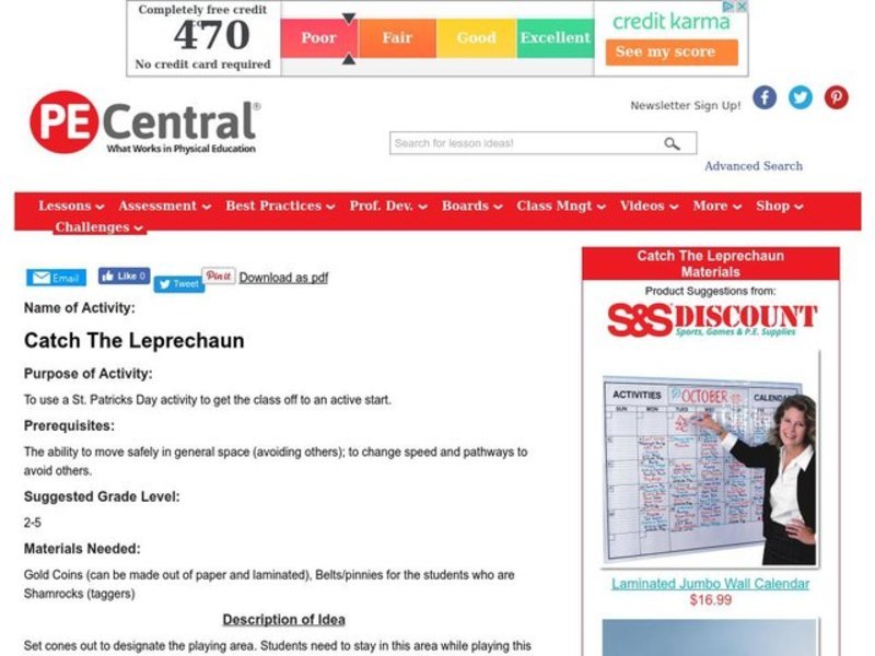 Catch The Leprechaun Lesson Plan